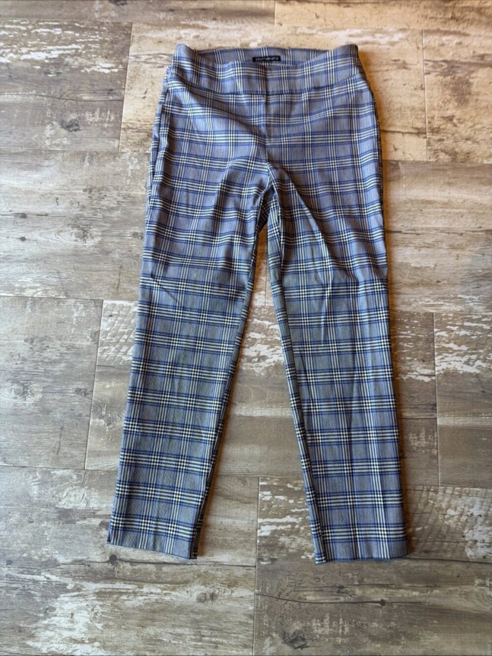 COUNTERPARTS Multicolored Plaid Mid Rise Ankle Trousers Preppy Women’s Medium